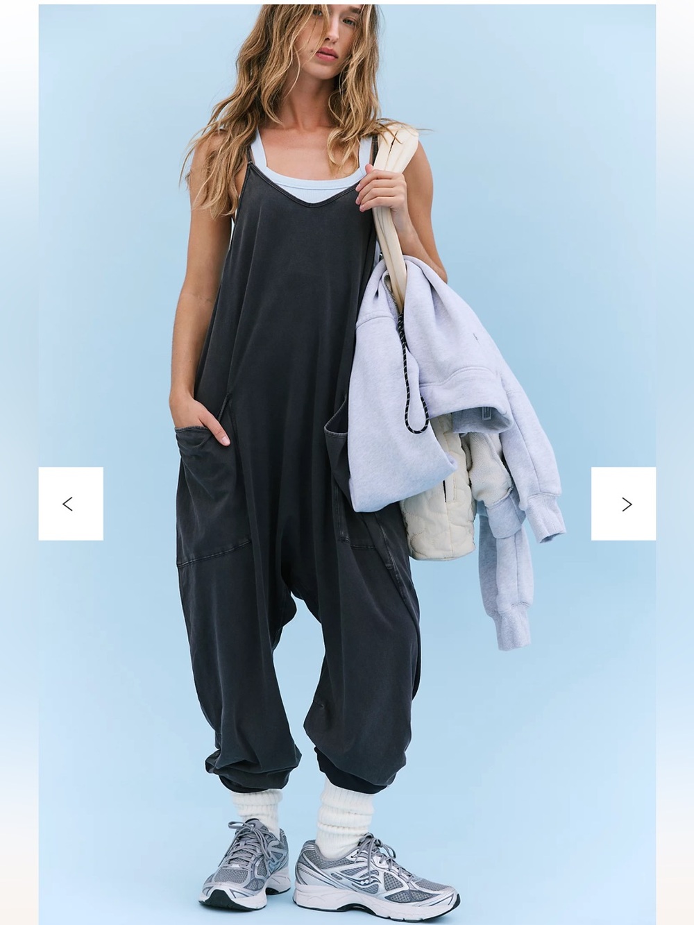 Free People Washed Black Hot Shot Onesie Size Small - Picture 2 of 8